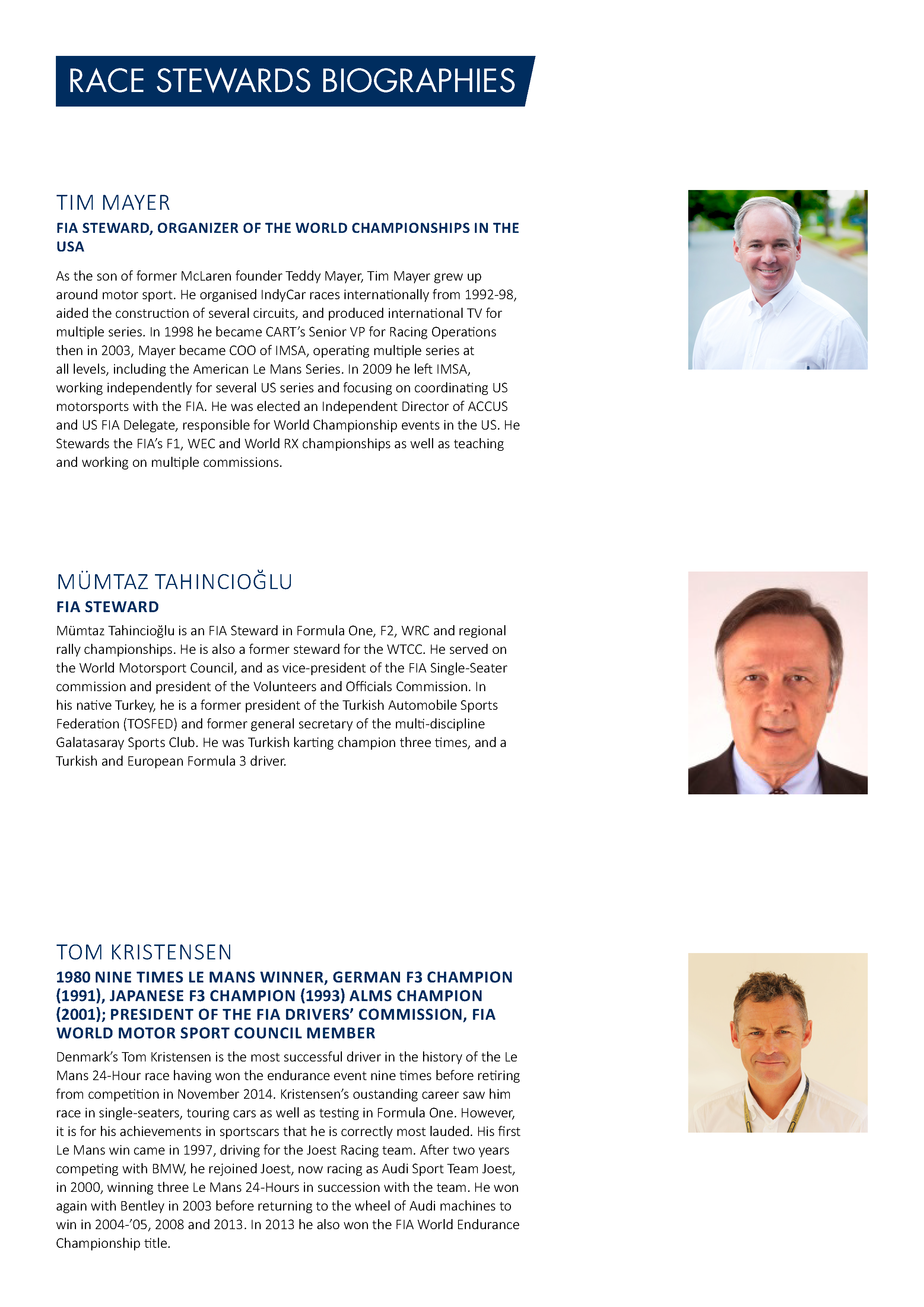 Race Preview British GP 2018 Stewards Biographies